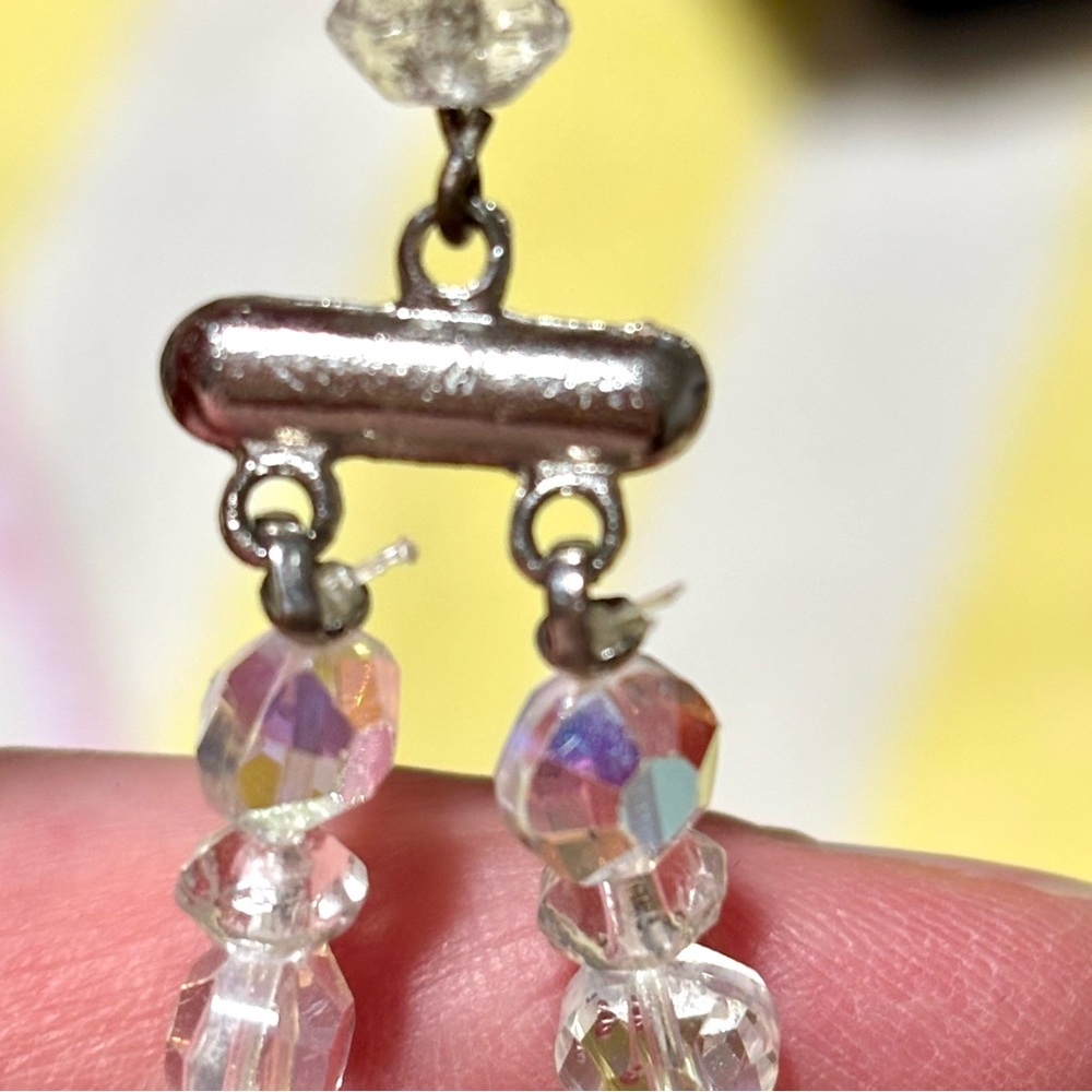 Dazzling Vintage Double-Strand Aurora Borealis Crystal Necklace - Picture 10 of 14